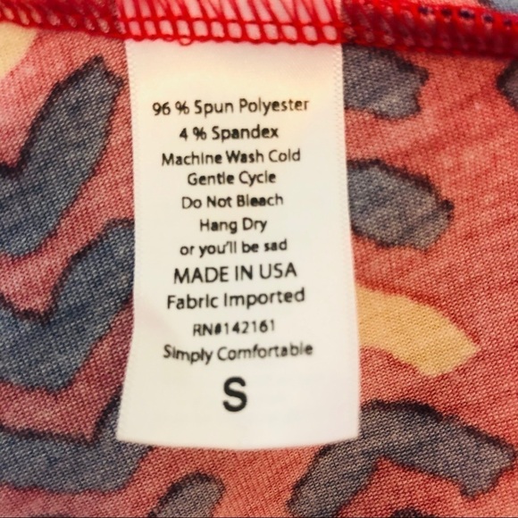 LuLaRoe Red Navy Arrow Print Midi Dress Size S - Picture 6 of 7